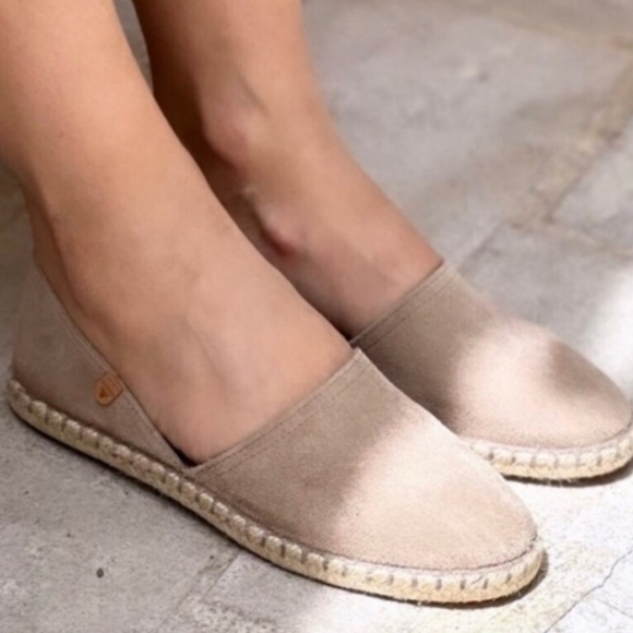 Verbenas Espadrilles Carmen Suede Leather Closed Toe Stone EU41 (9.5/10) NWT - Picture 2 of 16